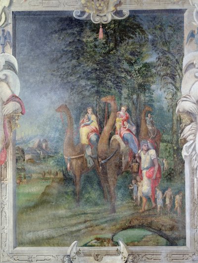 Exodus Scene on the Chimney in the Room of Madeleine de Savoie, Chateau d